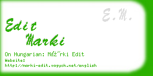 edit marki business card